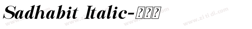 Sadhabit Italic字体转换